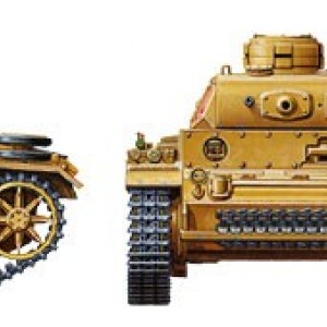Maketa tenka tenk Panzer III Ausf.N 1/35 1:35 Oklopnjak + figurica
