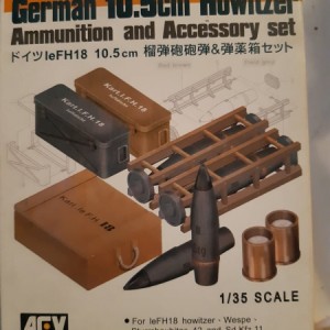Maketa municija - streljivo i čahure za 105 mm njemačku haubicu 1/35 1