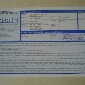 Telefax uređaj Panasoic KX-FP343FX