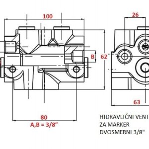 HIDRAULIČNI VENTIL ZA MARKER