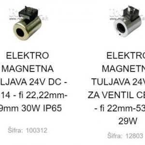 ELEKTRO MAGNETNI NAMOTAJI - ŠPULE 24V