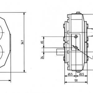 REDUKTOR INVERZIJA MR-90 1:1 (85HP-62,6kW)