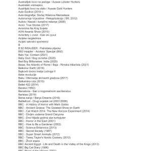 Kolekcija dokumentarnih filmova i serija