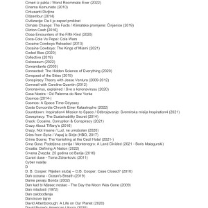 Kolekcija dokumentarnih filmova i serija