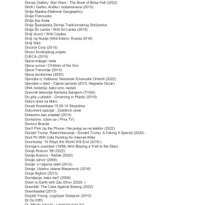 Kolekcija dokumentarnih filmova i serija