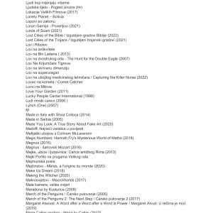 Kolekcija dokumentarnih filmova i serija