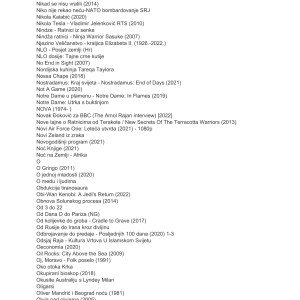 Kolekcija dokumentarnih filmova i serija