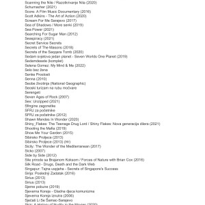 Kolekcija dokumentarnih filmova i serija