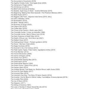 Kolekcija dokumentarnih filmova i serija