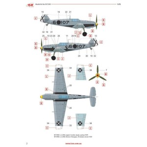 Maketa set tri aviona SB i Messerschmitt Bf 109