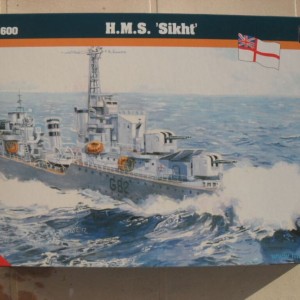 Maketa broda brod HMS Sikht 1/600 1:600
