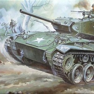 Maketa tenk Light Tank M-24 Chaffee OKLOPNJAK 1/72 1:72