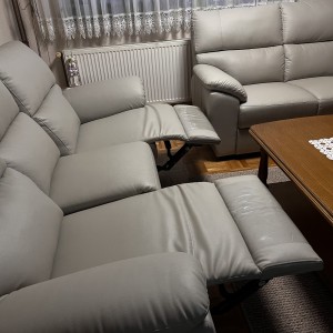 Kožna sjedeća garnitura - trosjed (relax) i dvosjed