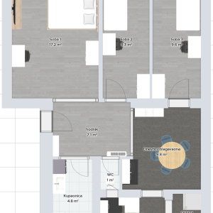 TROSOBAN STAN ZA PRODAJU 66,57m2 TRG Donji grad Osijek