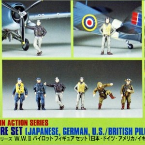 Maketa figurice piloti WWII Figure Set Japanese, German, US, Brit 1/72