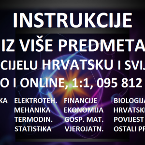 Instrukcije Matematika, Fizika, Kemija, Biokemija, Statistika, Elektrotehnika Mehanika Termodinamika