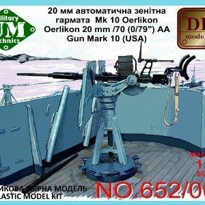 Maketa top Oerlikon 20 mm/70 (0,79") AA gun mark 10 (USA) 1/72 1:72
