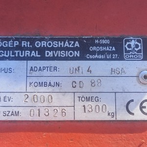 Kombajn Deutz Fahr 3570 sa 3.60 žitnim i 4 reda Oros adapterom