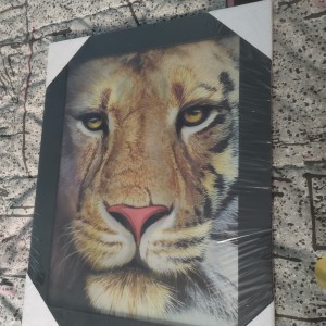 3D Slika - Lav - Tigar - Vuk , 36x46 cm , Novo !