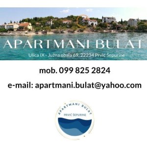 Apartmani Bulat -Apartman 2+2 ***, na otoku Prviću, 50 m od plaže/mora