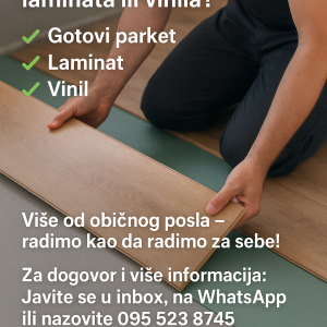 Postavljamo laminate, vinil i gotove parkete