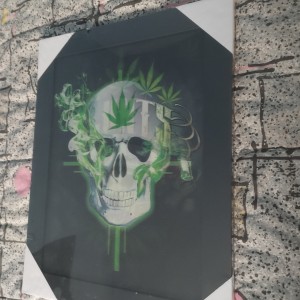 Slika 3D - 3 slike ,Lubanja , trava, , Blunts Roses ,Novo !