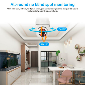 SmartCam 5MP PTZ E27 žarulja nadzorna kamera