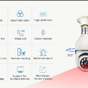 SmartCam 5MP PTZ E27 žarulja nadzorna kamera