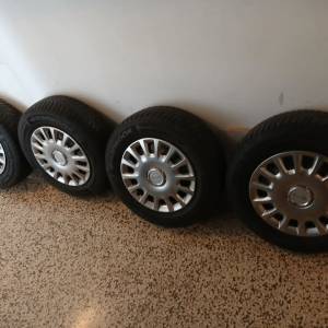 Za Opel..4x100 orig..Felge Ratkape  zimske gume 14 coli