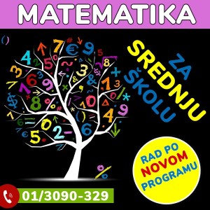 Instrukcije iz MATEMATIKE za sve srednje škole