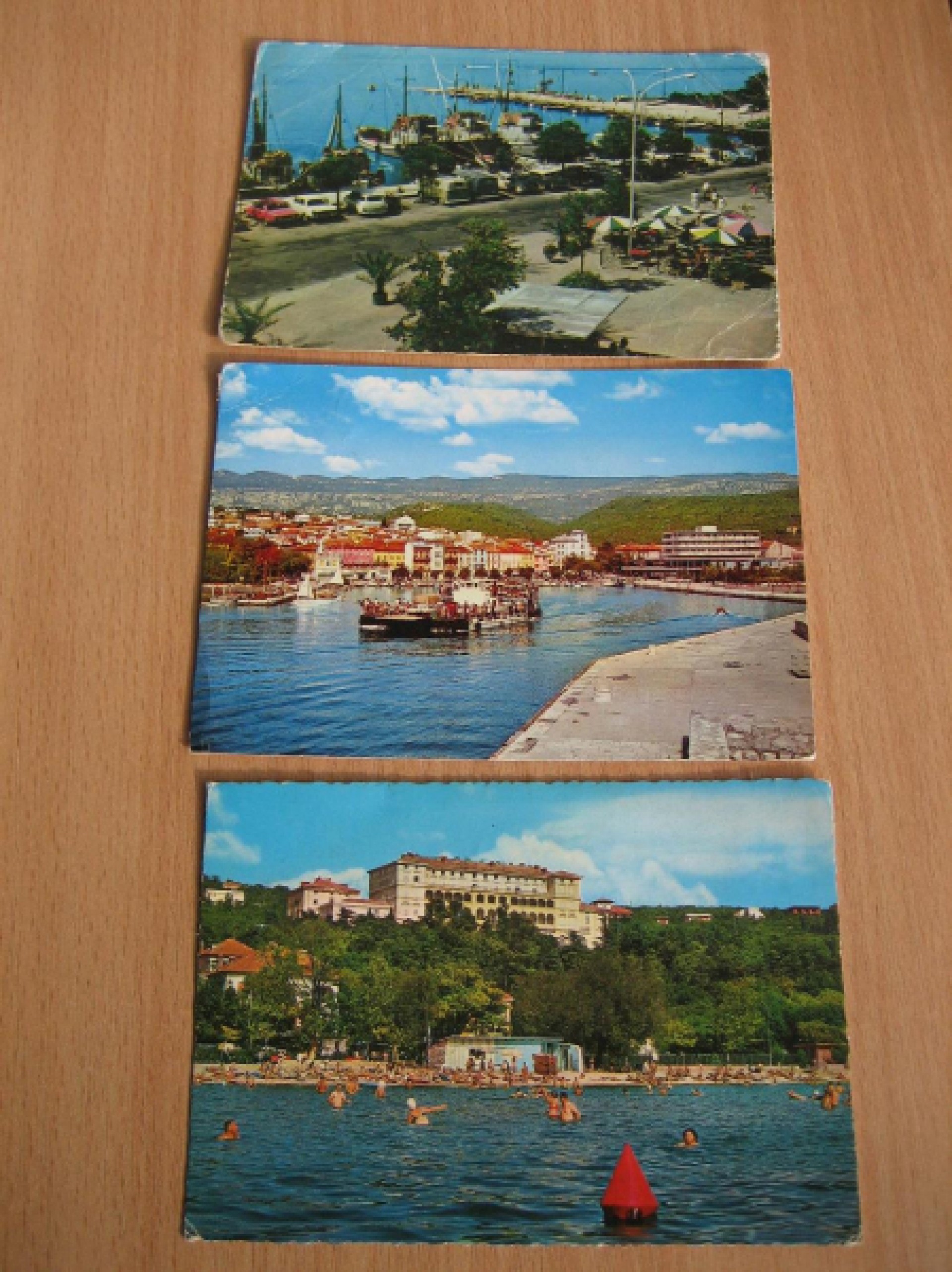 CRIKVENICA STARE RAZGLEDNICE 3 kom- PUTOVALE 1971g itd