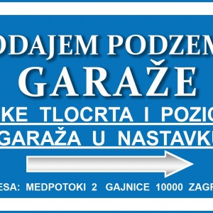Podzemna GARAŽA MEDPOTOKI 2 Gajnice 13,00 metara kvadratnih
