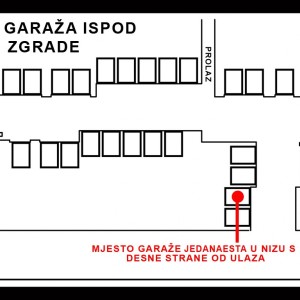 Podzemna GARAŽA MEDPOTOKI 2 Gajnice 13,00 metara kvadratnih