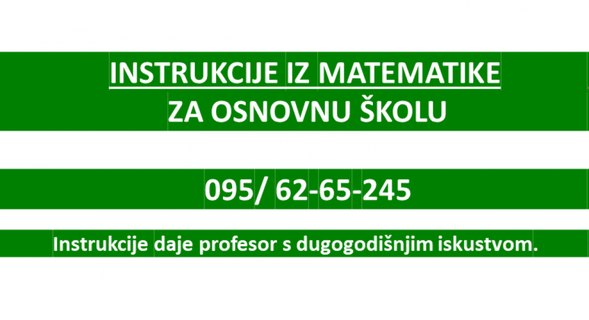 Instrukcije iz matematike- osnovna škola