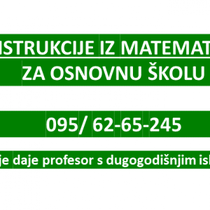 Instrukcije iz matematike- osnovna škola