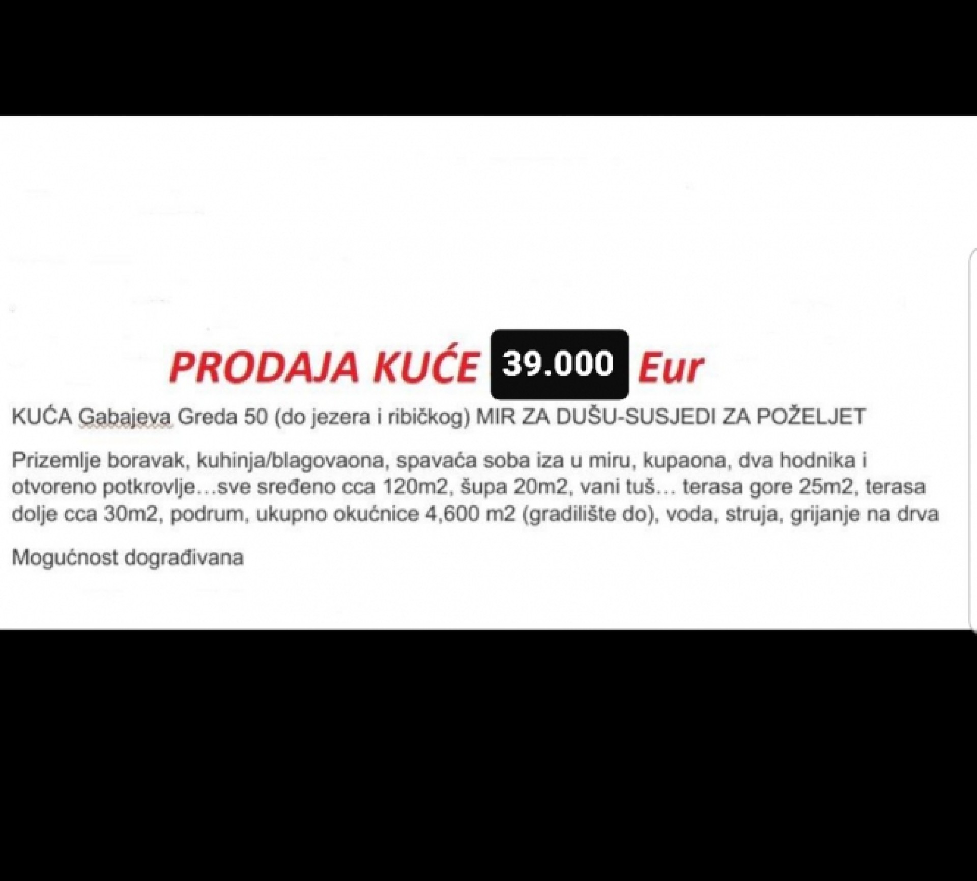 KUćA PRODAJA