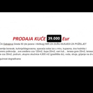 KUćA PRODAJA