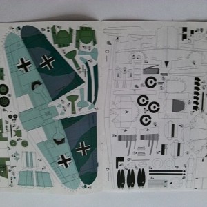 Avion Messerschmitt Bf 109 F - kartonski model maketa