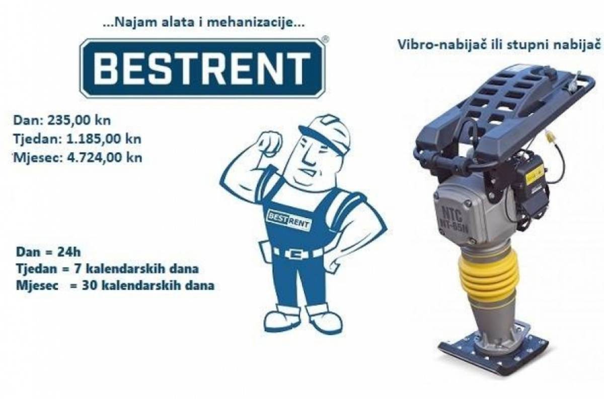 Najam (iznajmljivanje) vibro nabijača