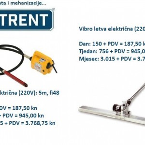 Najam (iznajmljivanje) vibro igle i vibro letve