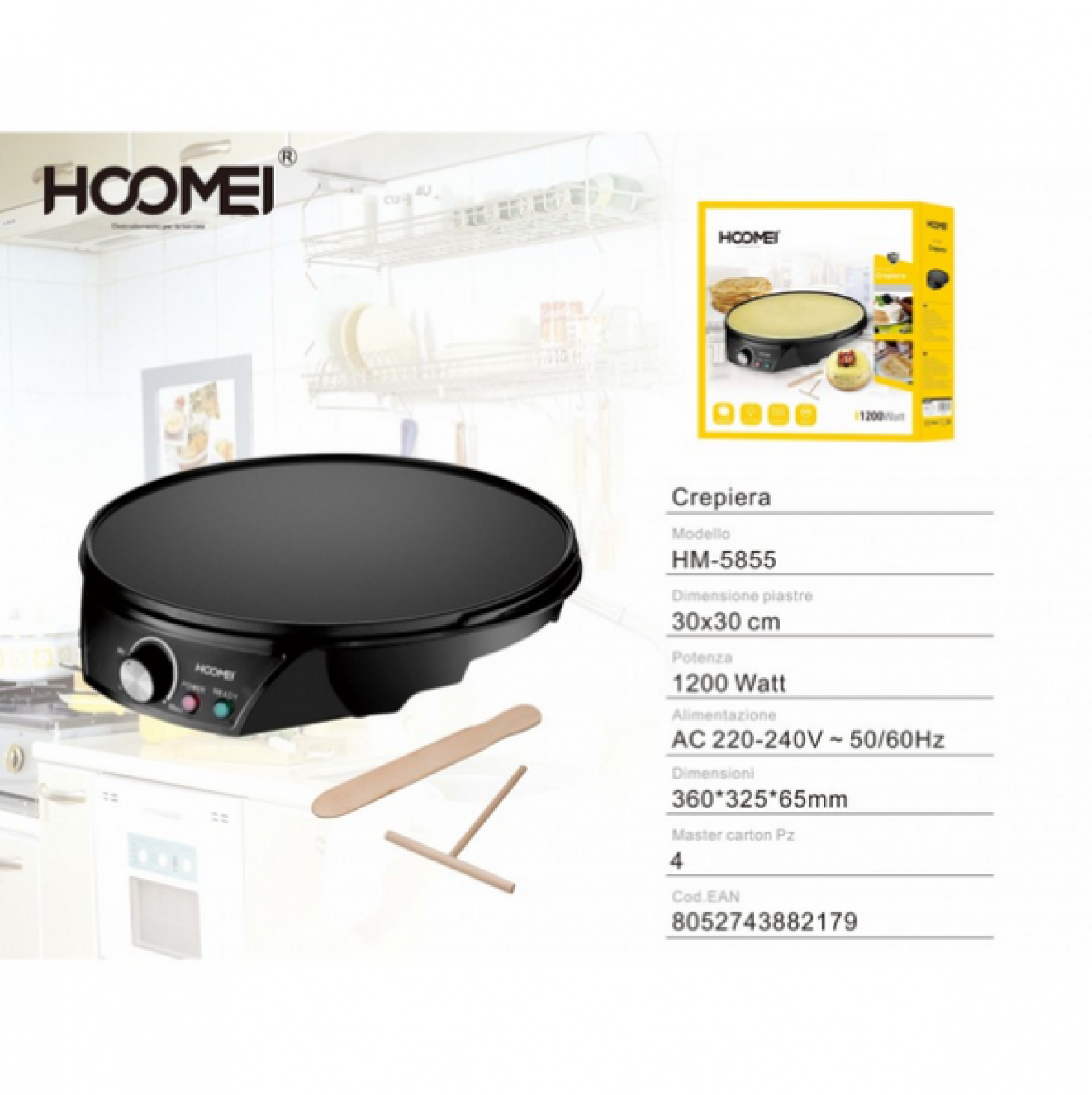Tava za palačinke model HOOMEI 1200W HM-5855