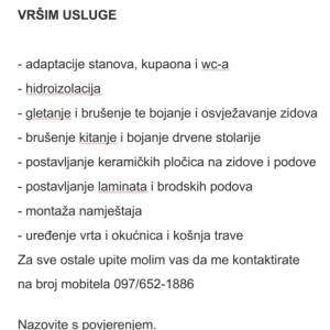 Vršim grad. usluge