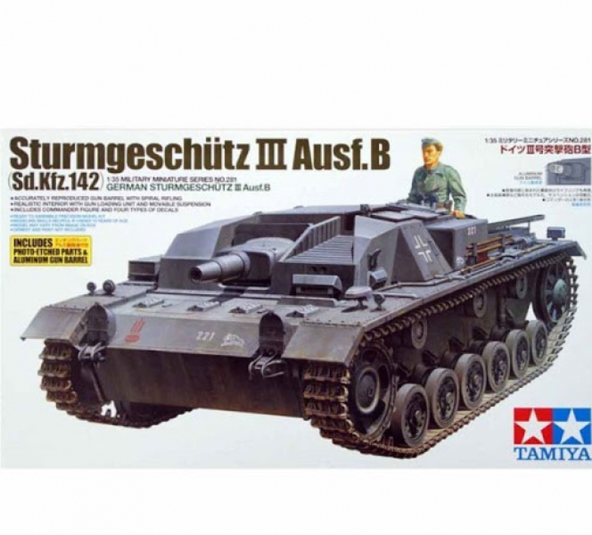 Maketa tenka tenk Stug III Ausf.B 1/35 1:35 Oklopnjak + figurica