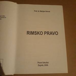 Rimsko pravo - Marijan Horvat, 2008g