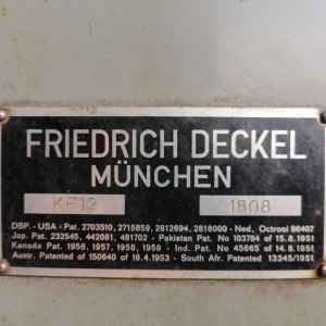 Glodalica DECKEL KF12