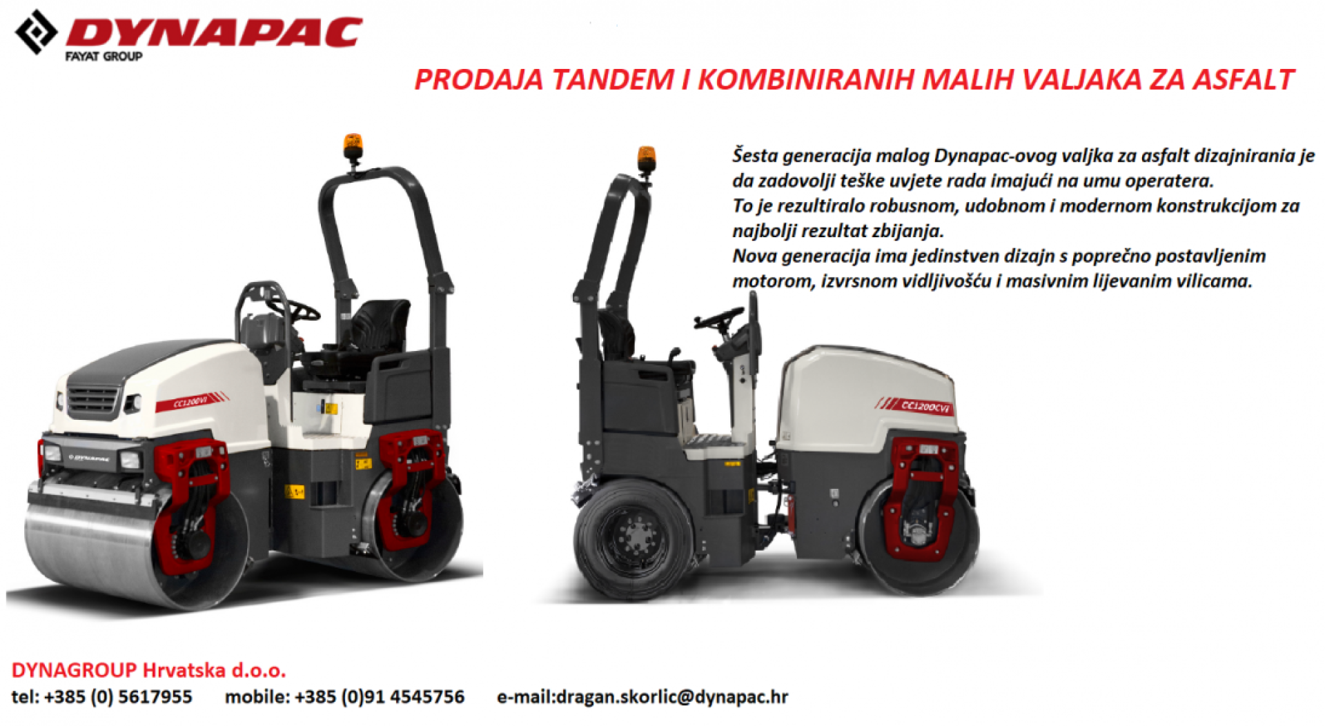 DYNAPAC - Mali valjci za asfalt