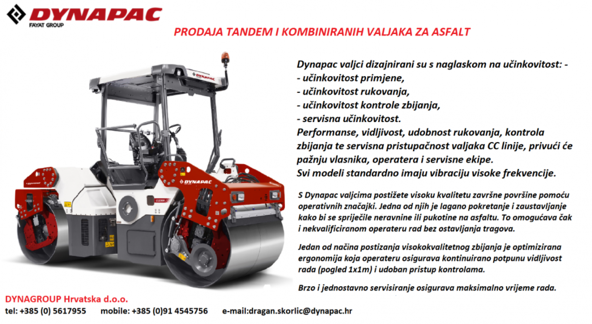 DYNAPAC - Valjci za asfalt