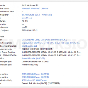 PC E7200 2.4ghz