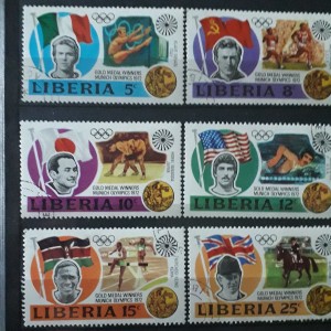 Mark LOT br. 27  LIBERIJA  olimpijske igre Munich 1972