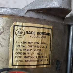 Rade Končar vešmašinski motor